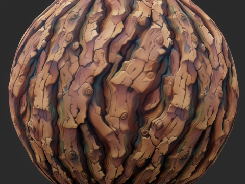 Stylized Bark Seamless Texture CG टेक्स्चर्स
