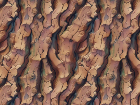 Stylized Bark Seamless Texture CG Textures