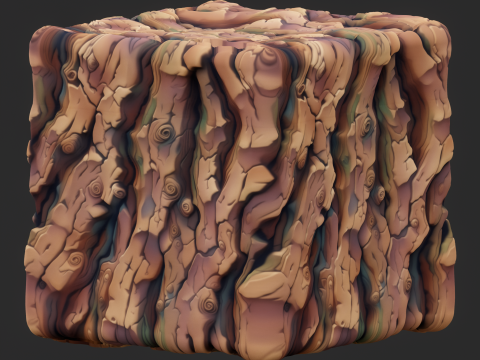 Stylized Bark Seamless Texture CG टेक्स्चर्स