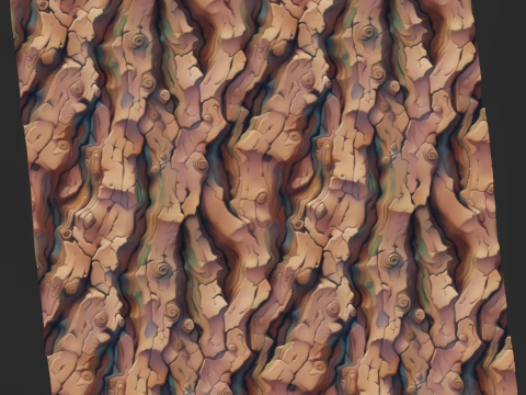 Stylized Bark Seamless Texture CG Textures