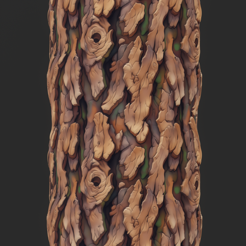 Stylized Bark Seamless Texture CG 텍스쳐 .c4d .max .obj .3ds .fbx .stl .blend 