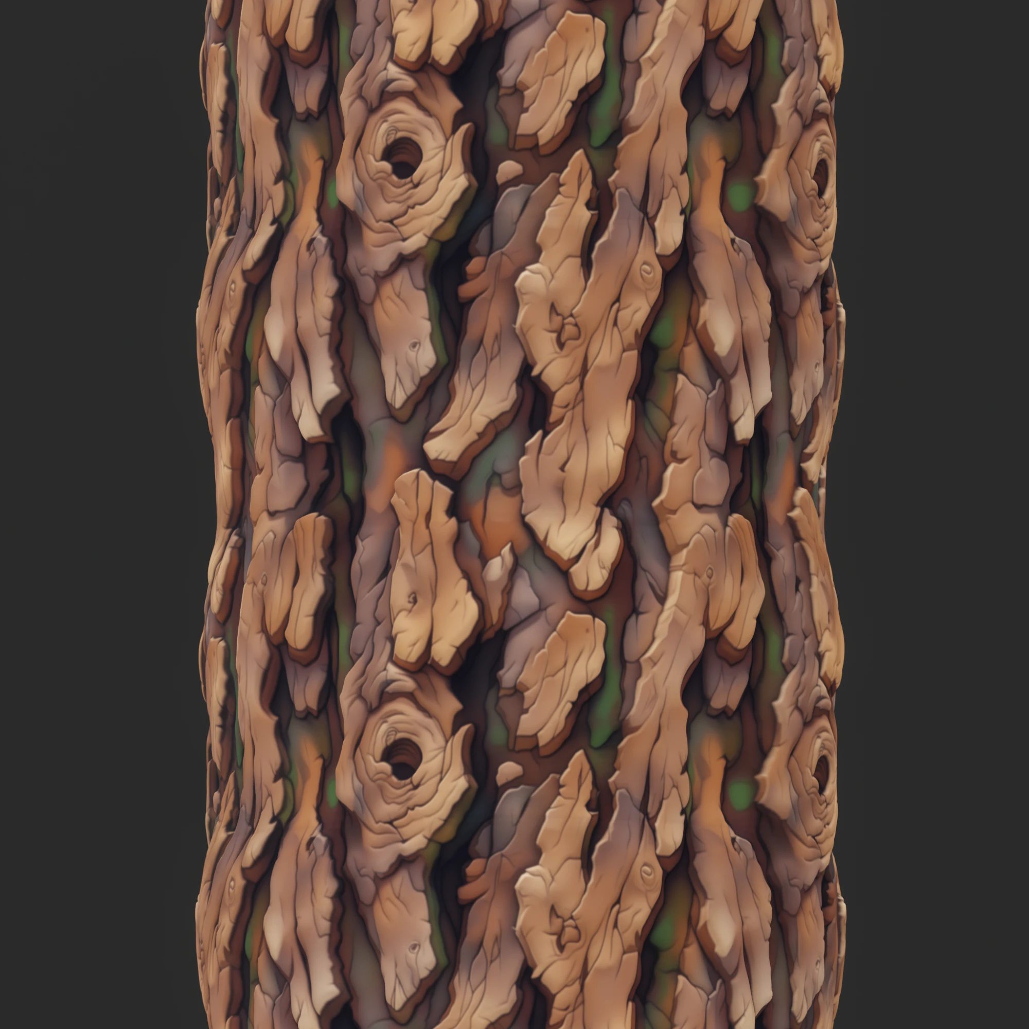 Stylized Bark Seamless Texture CG Textures .c4d .max .obj .3ds .fbx .stl .blend