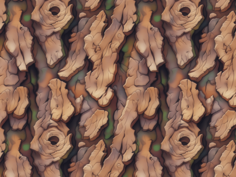 Stylized Bark Seamless Texture CG 텍스쳐