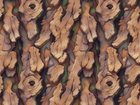 Stylized Bark Seamless Texture CG Textures