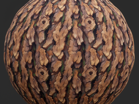 Stylized Bark Seamless Texture CG 텍스쳐