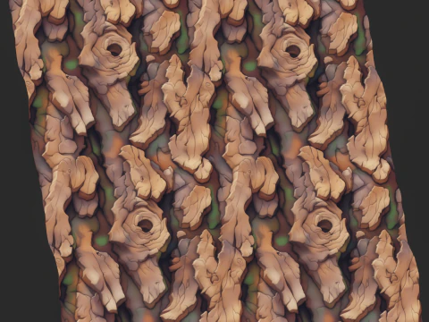 Stylized Bark Seamless Texture CG Textures