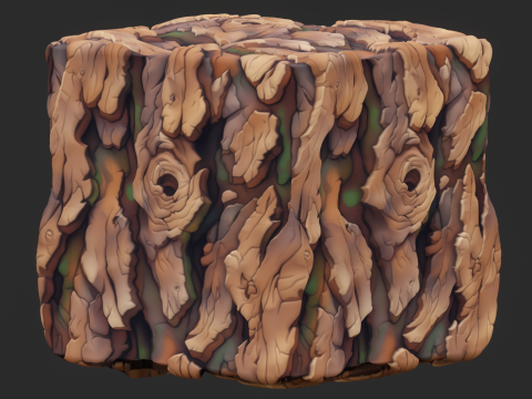 Stylized Bark Seamless Texture CG 텍스쳐
