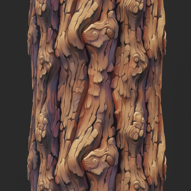 Stylized Bark Seamless Texture CG Textures .c4d .max .obj .3ds .fbx .stl .blend 