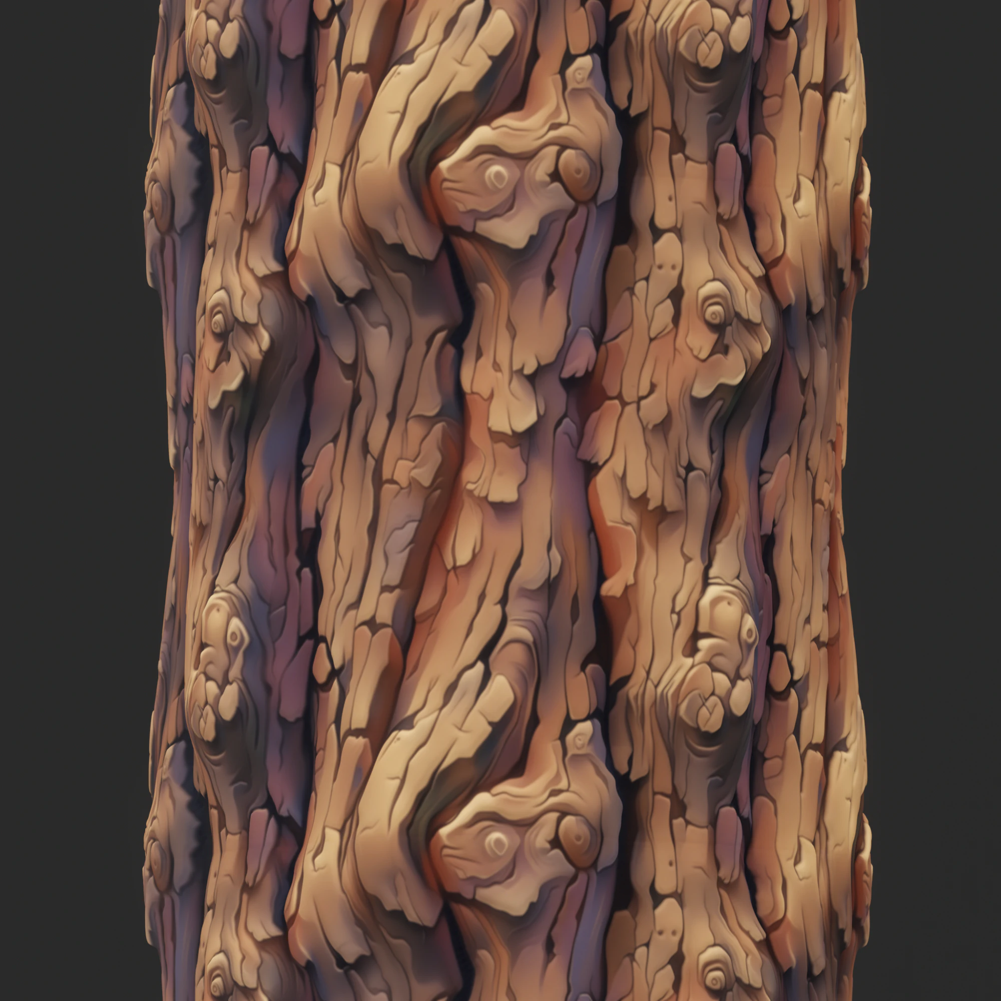 Stylized Bark Seamless Texture CG Textures .c4d .max .obj .3ds .fbx .stl .blend 