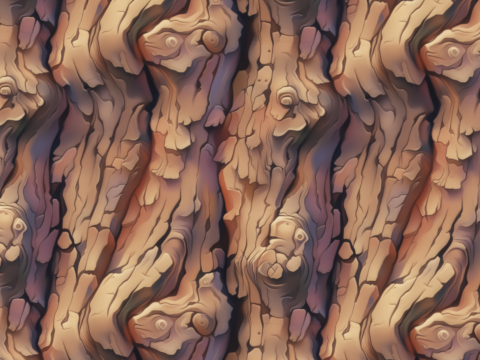 Stylized Bark Seamless Texture CG Textures