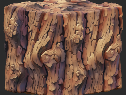 Stylized Bark Seamless Texture CG Textures