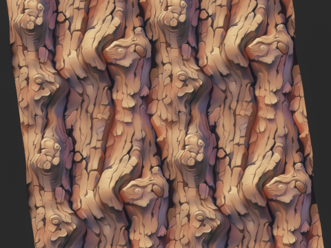 Stylized Bark Seamless Texture CG Textures