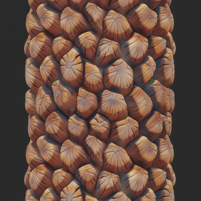 Stylized Bark Seamless Texture CG Dokuları .c4d .max .obj .3ds .fbx .stl .blend 
