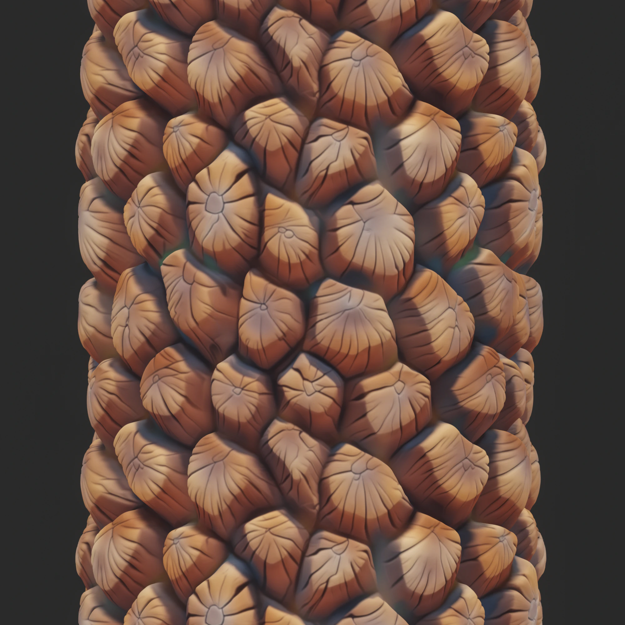 Stylized Bark Seamless Texture CG Textures .c4d .max .obj .3ds .fbx .stl .blend 