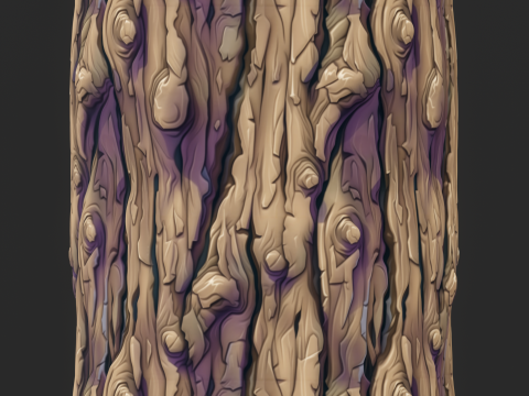 Stylized Bark Seamless Texture CG Текстуры