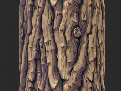 Stylized Bark Seamless Texture Texturas CG