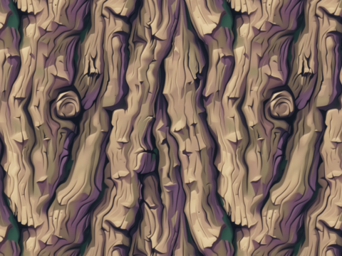 Stylized Bark Seamless Texture CG 纹理