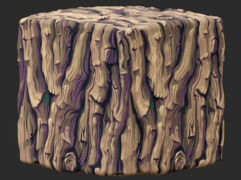 Stylized Bark Seamless Texture CG 纹理
