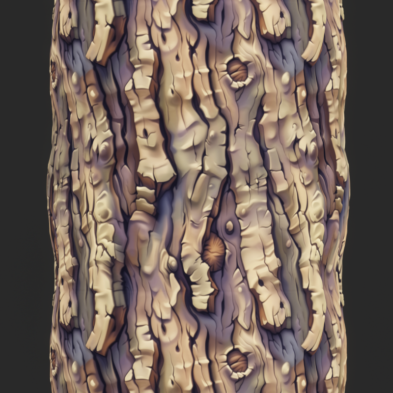 Stylized Bark Seamless Texture CG 텍스쳐 .c4d .max .obj .3ds .fbx .stl .blend 
