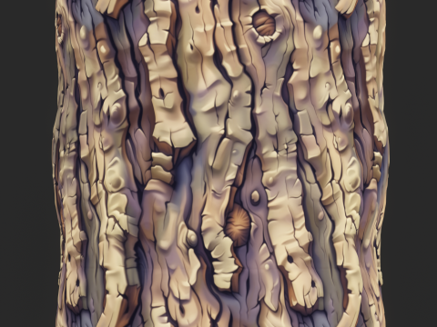 Stylized Bark Seamless Texture CG 텍스쳐