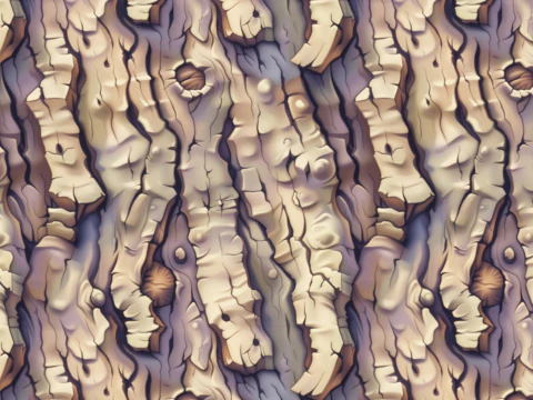 Stylized Bark Seamless Texture CG Textures