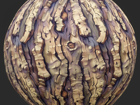 Stylized Bark Seamless Texture CG 텍스쳐