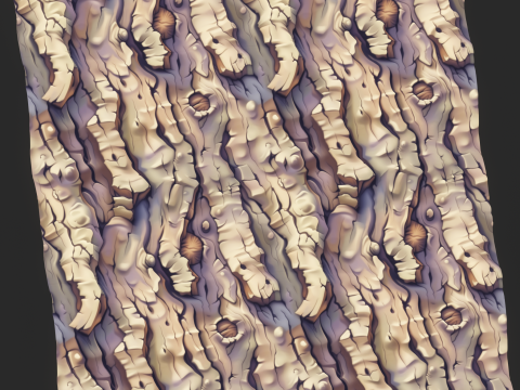 Stylized Bark Seamless Texture CG 텍스쳐