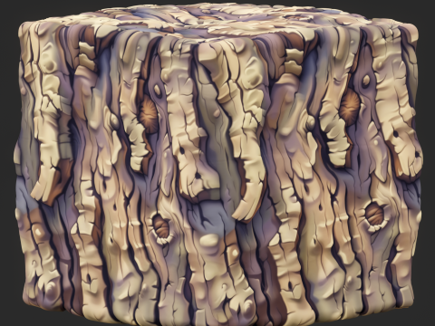 Stylized Bark Seamless Texture CG 텍스쳐