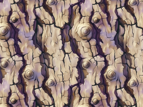 Stylized Bark Seamless Texture CG 텍스쳐