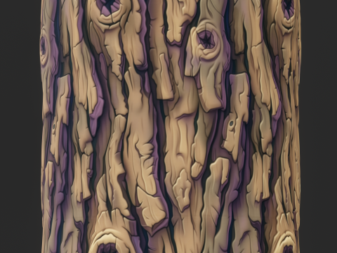 Stylized Bark Seamless Texture CG Tekstury