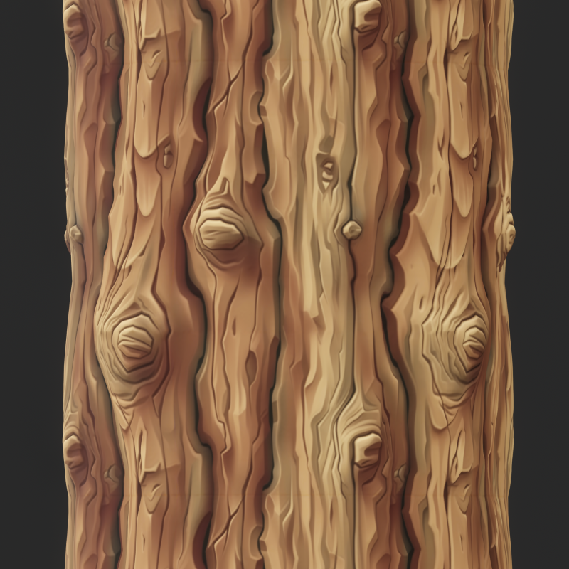 Stylized Bark Seamless Texture Tekstur CG .c4d .max .obj .3ds .fbx .stl .blend 