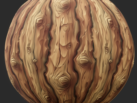 Stylized Bark Seamless Texture Tekstur CG