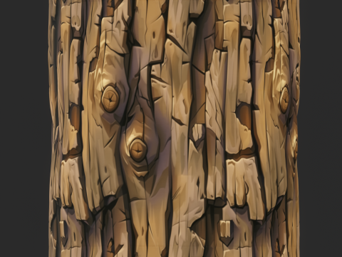 Stylized Bark Seamless Texture CG 纹理