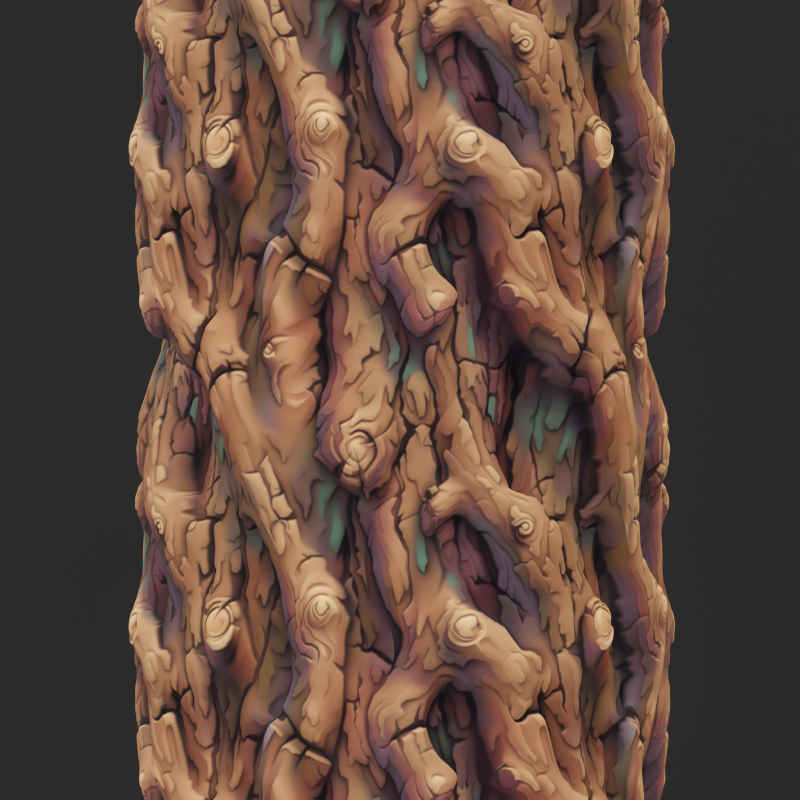 Stylized Bark Seamless Texture CG Texturen .c4d .max .obj .3ds .fbx .stl .blend 