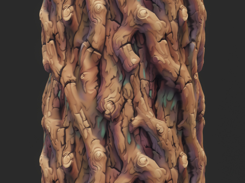 Stylized Bark Seamless Texture CG Текстуры