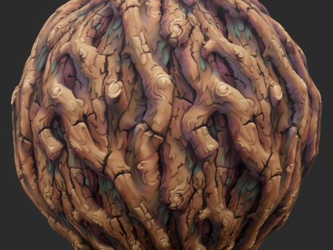 Stylized Bark Seamless Texture CG Texturen