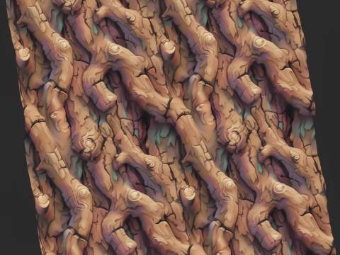 Stylized Bark Seamless Texture CG Textures