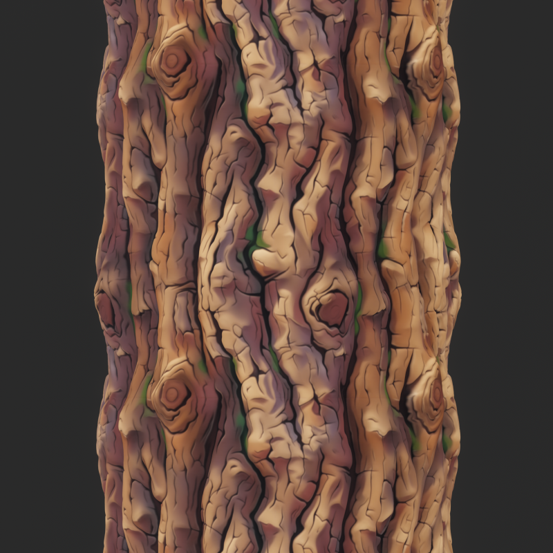 Stylized Bark Seamless Texture CG टेक्स्चर्स .c4d .max .obj .3ds .fbx .stl .blend 