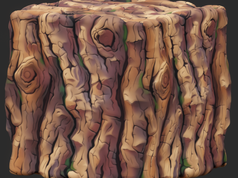 Stylized Bark Seamless Texture CG टेक्स्चर्स