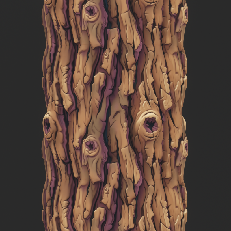 Stylized Bark Seamless Texture CG Texturen .c4d .max .obj .3ds .fbx .stl .blend