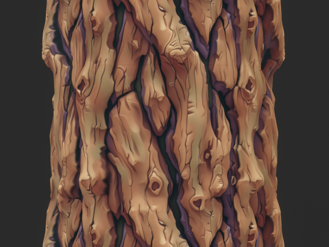 Stylized Bark Seamless Texture CG 텍스쳐