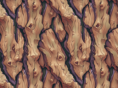 Stylized Bark Seamless Texture Tekstur CG