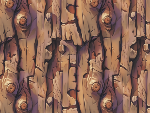 Stylized Bark Seamless Texture CG 纹理