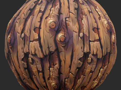 Stylized Bark Seamless Texture CG 纹理
