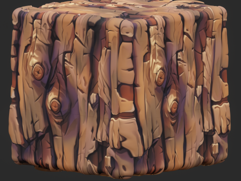 Stylized Bark Seamless Texture CG 纹理