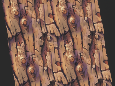 Stylized Bark Seamless Texture CG 纹理