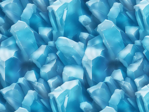 Stylized Crystal Seamless Texture CG Textures