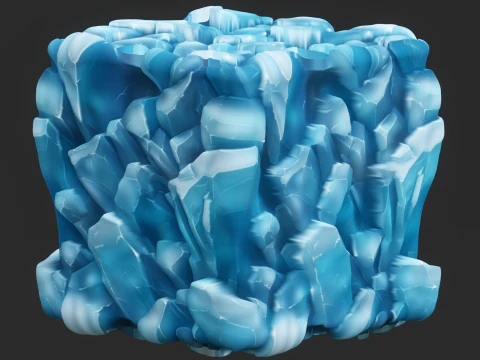 Stylized Crystal Seamless Texture CG Textures