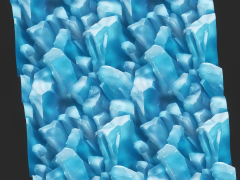 Stylized Crystal Seamless Texture CG Textures