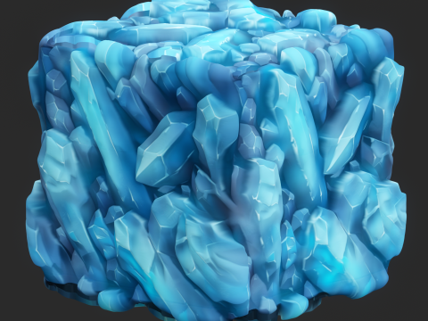Stylized Crystal Seamless Texture CG Texturen